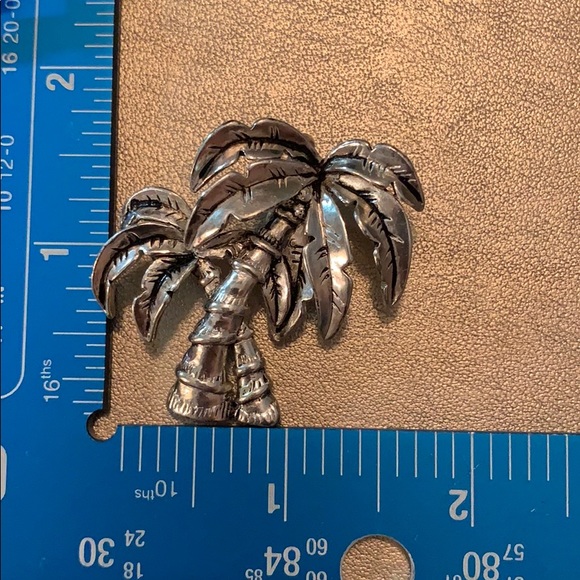 Twin Palm Tree Necklace and Matching Earring Set - Picture 6 of 7